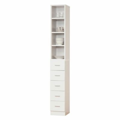 幅25cm 鏡面 隙間収納 タオルストッカーW25 収納家具 リビング収納 洗面所収納 収納 ランドリー収納