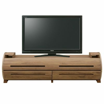 【設置無料】幅150cm 円柱 テレビボード 日本製 木製 天然木 ウォールナット アルダー 引き出し付き 収納 ローボード ロータイプ テレビ台 おしゃれ 北欧 リビング ブラウン