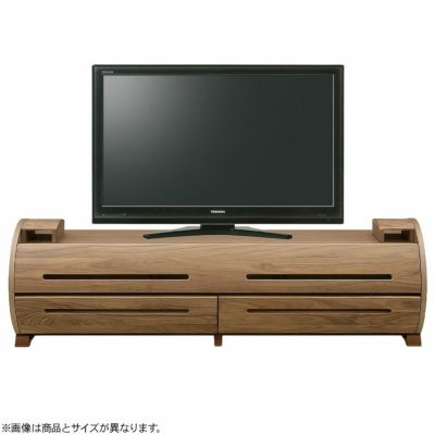 【設置無料】幅120cm 円柱 テレビボード 日本製 木製 天然木 ウォールナット アルダー 引き出し付き 収納 ローボード ロータイプ テレビ台 おしゃれ 北欧 リビング ブラウン