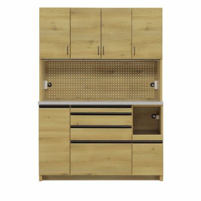 【設置無料】幅140cm 木目調食器棚 ダイニングボード キッチンボード