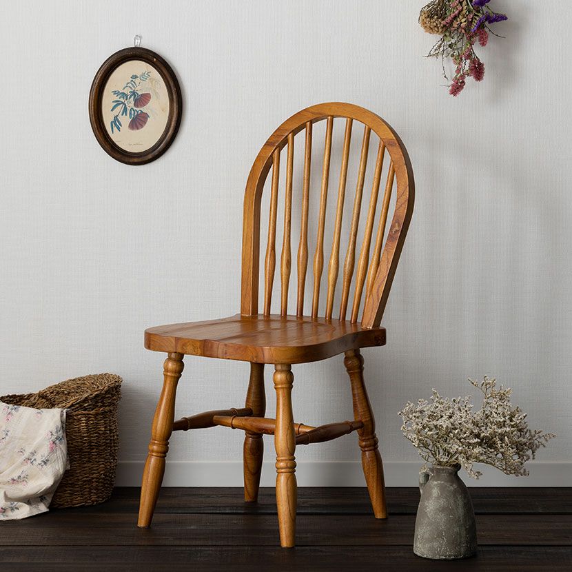 ウィンザーチェア アンティーク風 チェア 木製椅子  天然木 ミンディ 木目  リビングチェア シンプル レトロ調  西海岸風 cafe カフェスタイル