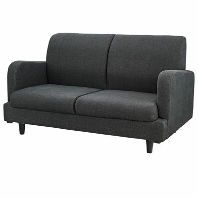 【設置無料】幅140cm 2人掛け ソファ デニム ロータイプ使用可能 肘付き ブラック 黒 モダン シンプル モノトーン ヴィンテージ風