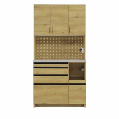 【設置無料】幅100cm 木目調食器棚 ダイニングボード キッチンボード