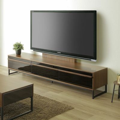 幅180cm テレビボード ウォールナット柄 オシャレ ローボード テレビ台