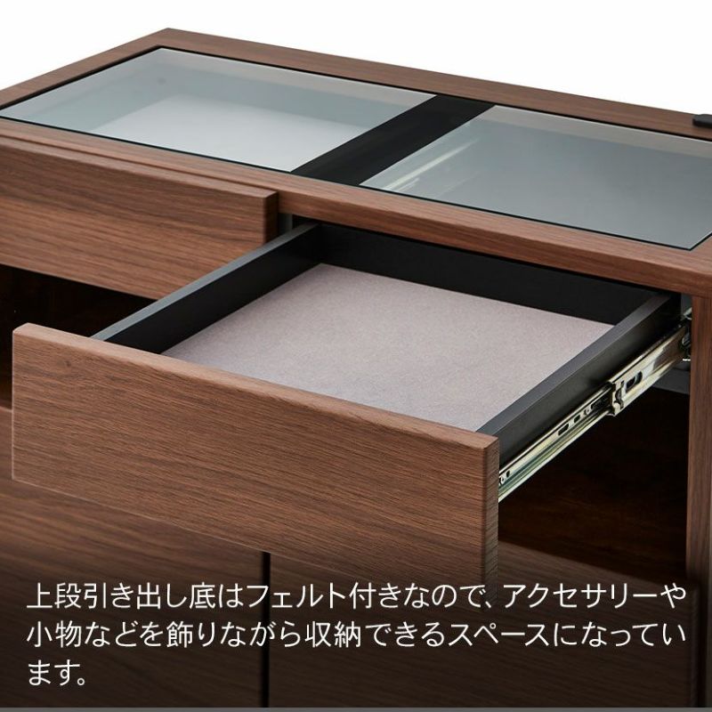 設置無料】幅74cm モダン リビングキャビネット セラミック調