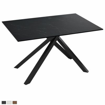 【設置無料】幅120cm リビングダイニングテーブル メラミン天板 食卓テーブル オシャレ モダン 大理石調 ウォールナット調