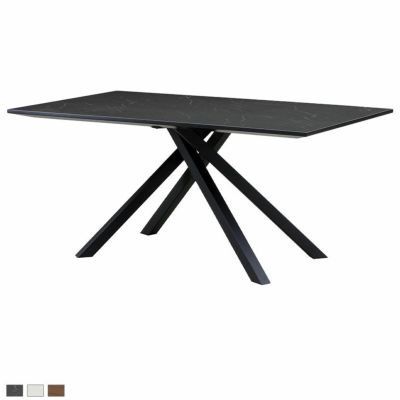 【設置無料】幅150cm リビングダイニングテーブル メラミン天板 食卓テーブル オシャレ モダン 大理石調 ウォールナット調