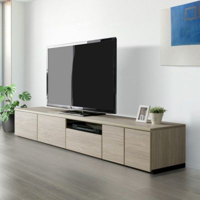 幅238.6cm ローボード アルコ 引出収納 収納 強化ガラス テレビボード TV台 日本製