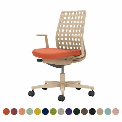 【設置無料】オフィスチェア モネット Monet 背樹脂シェルタイプ L型肘 ショルダーサポートなし ランバーサポートなし 脚ソフトベージュ 本体ソフトベージュ 背ソフトベージュ ナイロンキャスター C03-Z310W | コク