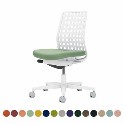 【設置無料】オフィスチェア モネット Monet 背樹脂シェルタイプ 肘なし ショルダーサポートなし ランバーサポートなし 脚ホワイトグレー 本体ホワイトグレー 背ホワイトグレー ポリウレタン巻きキャスター C03-W300