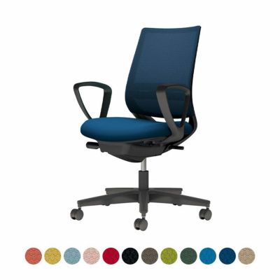 【設置無料】オフィスチェア ミトラ2 Mitra2 ブラック脚 スタンダードバック サークル肘 ランバーサポートあり 張地メッシュタイプ 本体ブラック ポリウレタン巻きキャスター C04-B152MU | コクヨ オフィスチェア