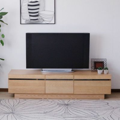 【設置無料】幅166.5cm ローボード 木製 天然木 無垢材 引き出し付き 収納 テレビボード ロータイプ テレビ台 おしゃれ シンプル 北欧 ナチュラル ブラウン ウォールナット