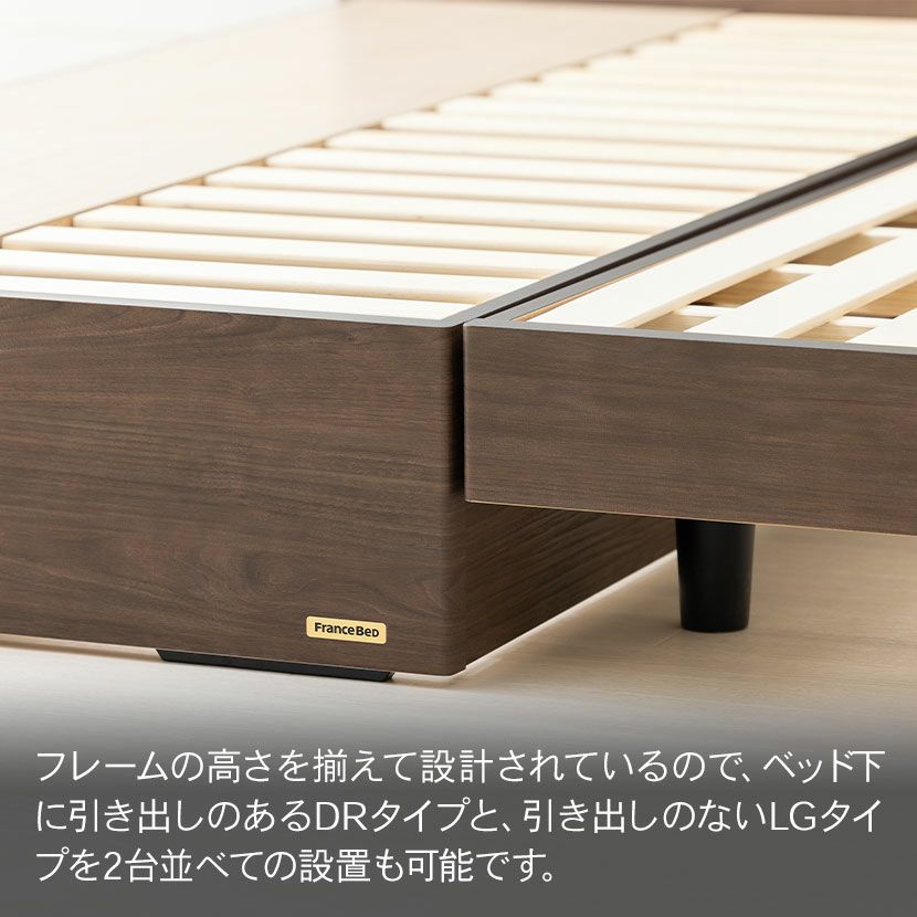 設置無料】フランスベッド セミダブルサイズ ベッド フレーム BG-001