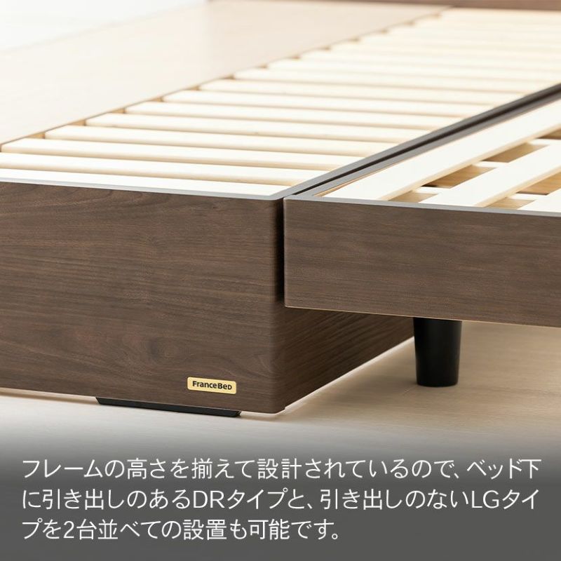 設置無料】フランスベッド ダブルサイズ ベッド フレーム BG-001