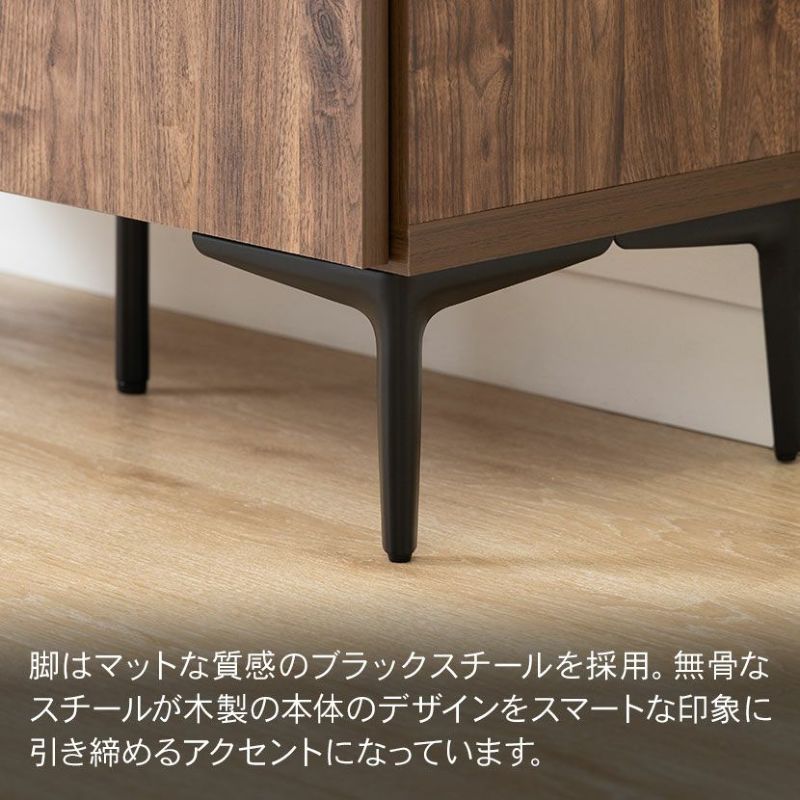【まめちゃん】リビングキャビネット 日本製 木製 スチール脚付 配線穴付 まめちゃん様専用】リビングキャビネット 日本製 木製 スチール