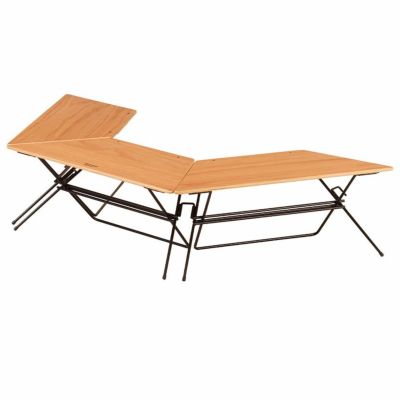 キャンプテーブル 3点セット(幅68cmテーブル×3) Hang Out (ハングアウト) Arch Table Wood Top アーチテーブル ローテーブル ミニテーブル キャンプ アウトドア 台形 テーブル 折りたたみ 軽量 組み合わせ レイアウ