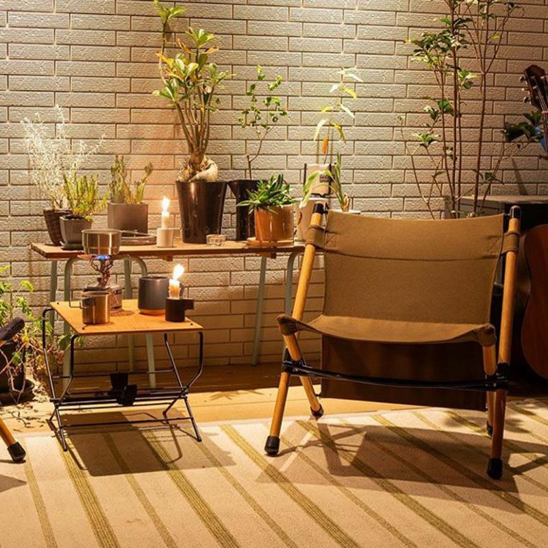 折りたたみ式アウトドアサイドテーブル【カラー:ナチュラル】 zx-azm