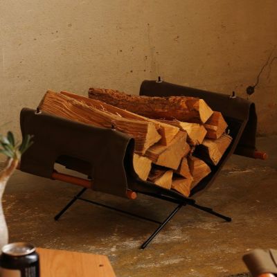 ログキャリー Hang Out (ハングアウト) Log carry with stand ログキャリースタンド アウトドア キャンプ 薪スタンド 薪置き 薪入れ 焚き火 暖炉 コンパクト