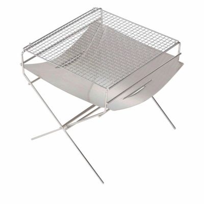 フレイム ピット Hang Out (ハングアウト) Flame Pit アウトドア キャンプ 焚き火台 シルバー 専用ケース付 軽量・薄型 コンパクト BBQ