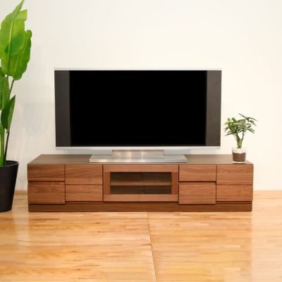【設置無料】幅150cm ローボード テレビボード テレビ台 収納付 国産 日本製 天然木 ウォールナット無垢材 北欧風 ナチュラル 完成品