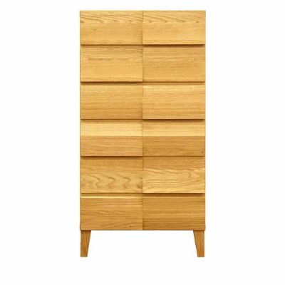 【設置無料】幅58.2cm 6段チェスト オーク 無垢材 桐材 洋服収納 おしゃれ 衣類収納 整理タンス 収納 シンプル 国産 日本製 ルンバブル