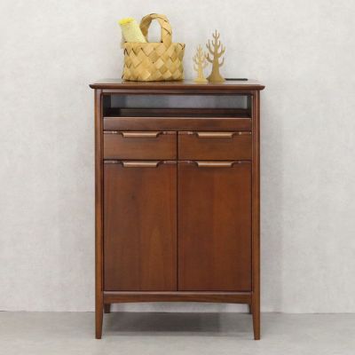【設置無料】ORLAND オーランド 幅60cm リビングキャビネット FAX台 マホガニー材 クラシカル レトロシック ホテルルーム ヨーロピアンテイストミッドセンチュリー ルンバブル