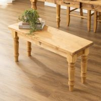 幅96cm 木製 ダイニングベンチ 2人掛け 天然木 無垢材 パイン材 I字 長椅子 食卓椅子 板座 おしゃれ 北欧風 ナチュラル カントリー 完成品｜¥19,991の動画