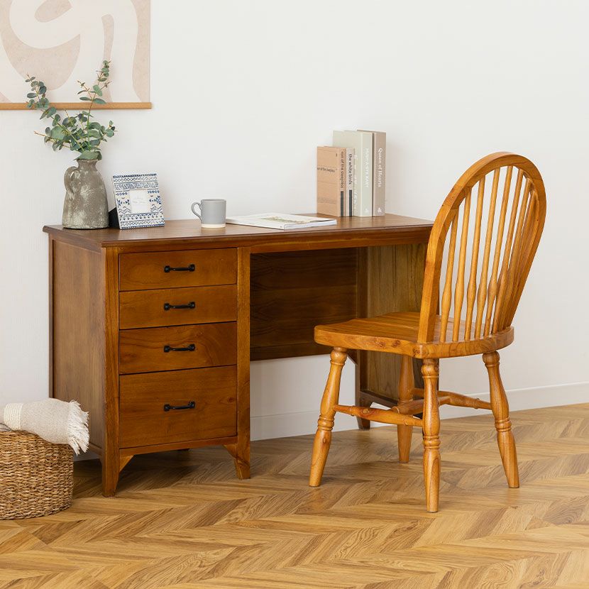 イス カントリー調 学習机椅子のみ（デスク 2点セット アンティーク風  