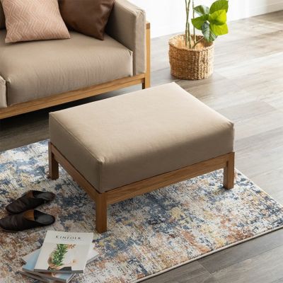 【設置無料】幅78cm オットマン soil(ソイル) 天然木 選べる張地 カラーバリエーション 木製 岡山デニム コーデュロイ 倉敷帆布