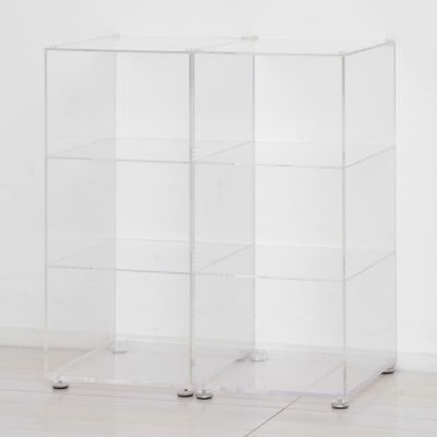 幅26cm クリアケース 2個組 シューズラック 薄型 ディスプレイ 店舗 透明 ボックス リビング 玄関 展示