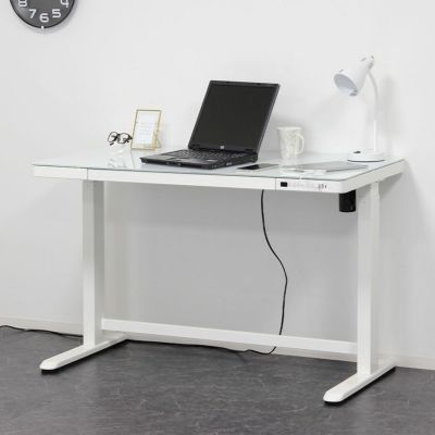 幅120cm 昇降デスク 電動式 スタンディングデスク 昇降テーブル 引出し付き 収納付き 昇降 デスク オフィスデスク 机 高さ調節 ロック メモリー 衝突防止 勉強机 事務机 作業机 学習机 作業台 アジャスター付き
