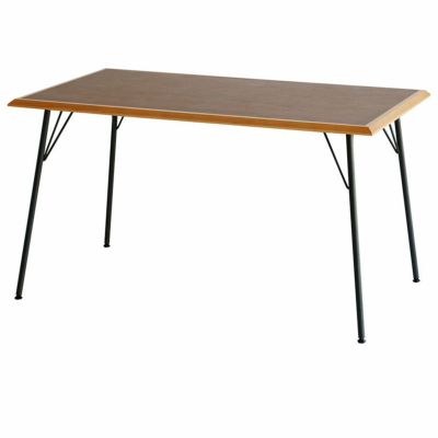 幅130cm ダイニングテーブル ラミー RUMMY カフェ テーブル 天然木 ウォールナット オーク スチール脚 長方形 食卓テーブル おしゃれ アメリカンヴィンテージ