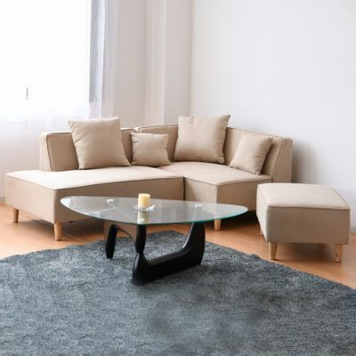 【設置無料】幅193cm 3人掛けS コーナーソファ ソファー ソファ L字 レイアウト 分割 クッション4個付き レイアウト自由自在 ルンバブル