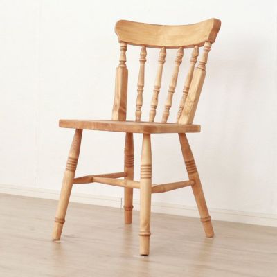 【2脚セット】 カントリ-ダイニングチェア ウィンザーチェア ナチュラル 北欧パイン材 天然木