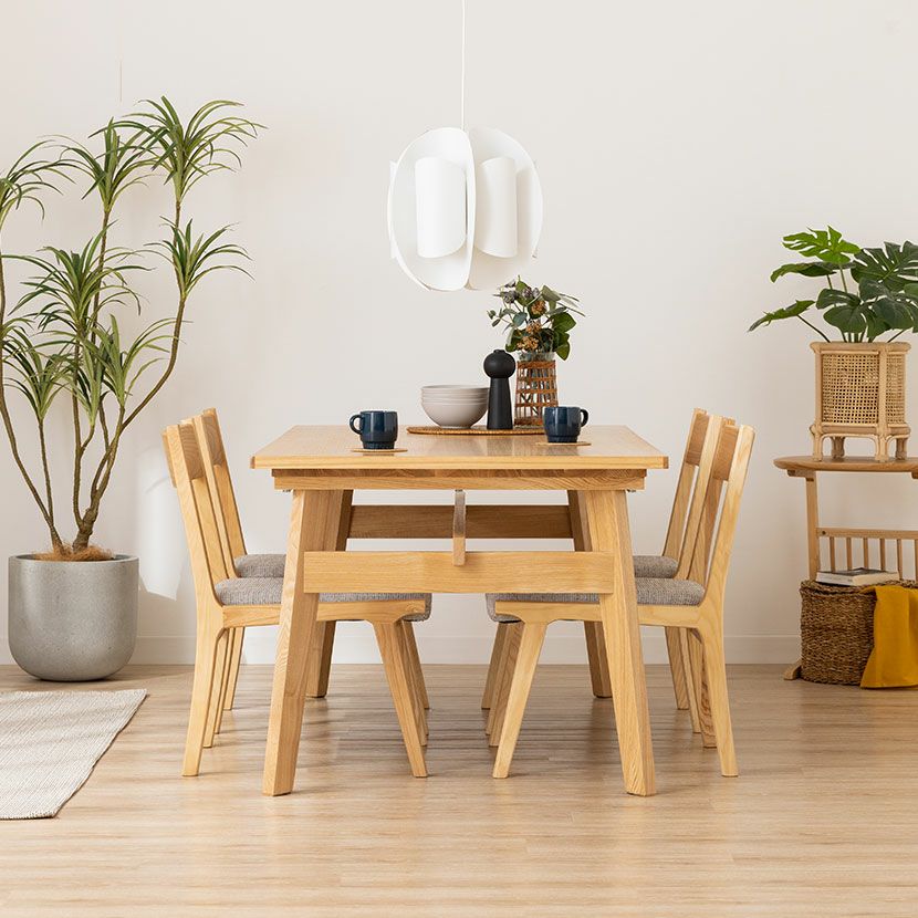 設置無料】4人用 リビングダイニングセット 5点 (幅160cmテーブル＋