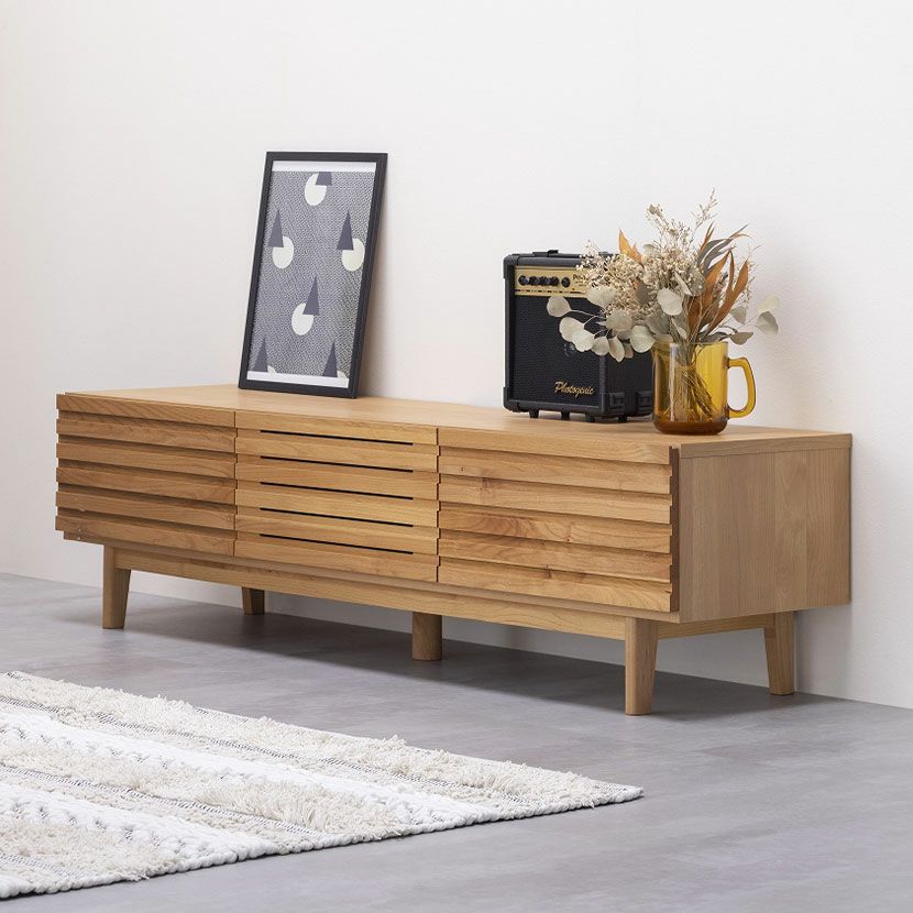 設置無料】堀田木工所 幅150.2cm テレビボード 木製 アルダー材 自然  