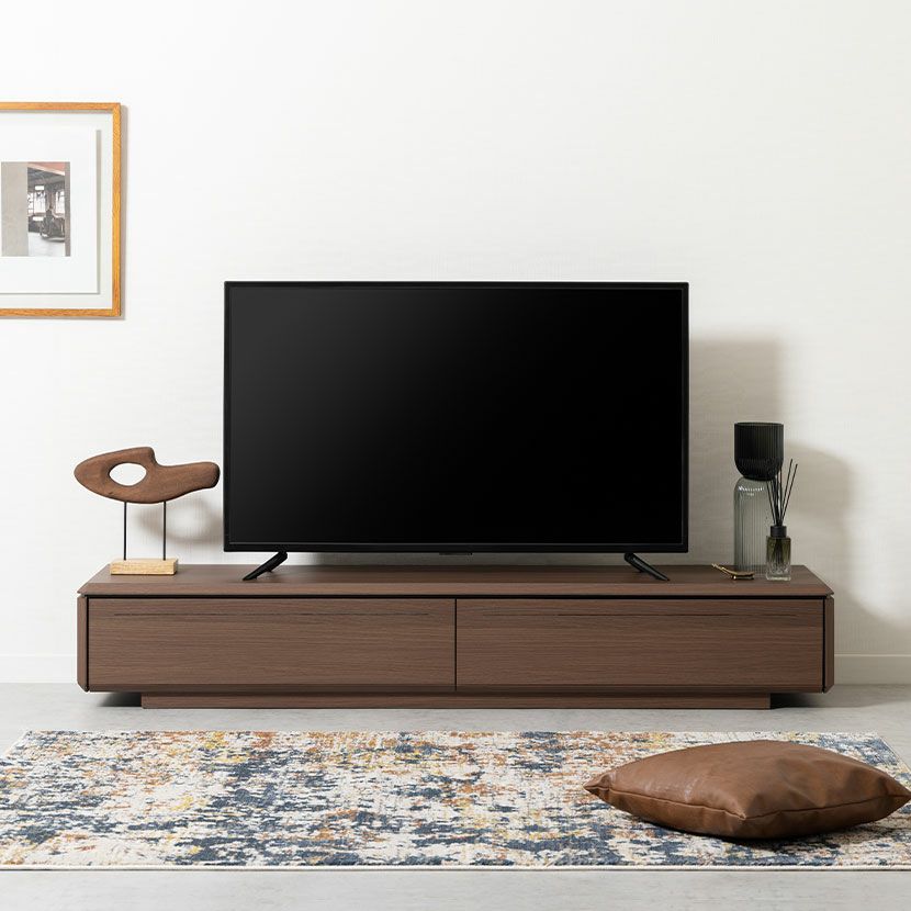 【設置無料】幅180cm ローボード 収納 引き出し デッキ収納 配線穴 木目調 テレビボード テレビラック TV台 テレビ台 おしゃれ シンプル モダン リビング ウォールナット｜¥52,637の動画