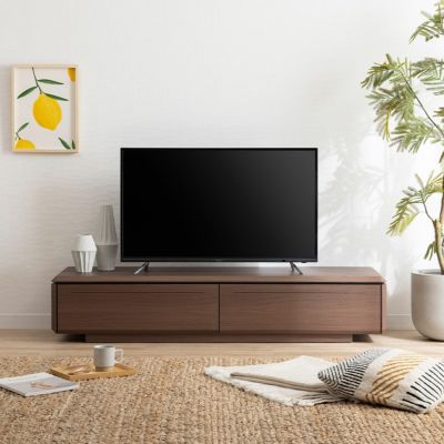 【設置無料】幅150cm ローボード 収納 引き出し デッキ収納 配線穴 木目調 テレビボード TV台 テレビラック テレビ台 おしゃれ シンプル モダン リビング ウォールナット