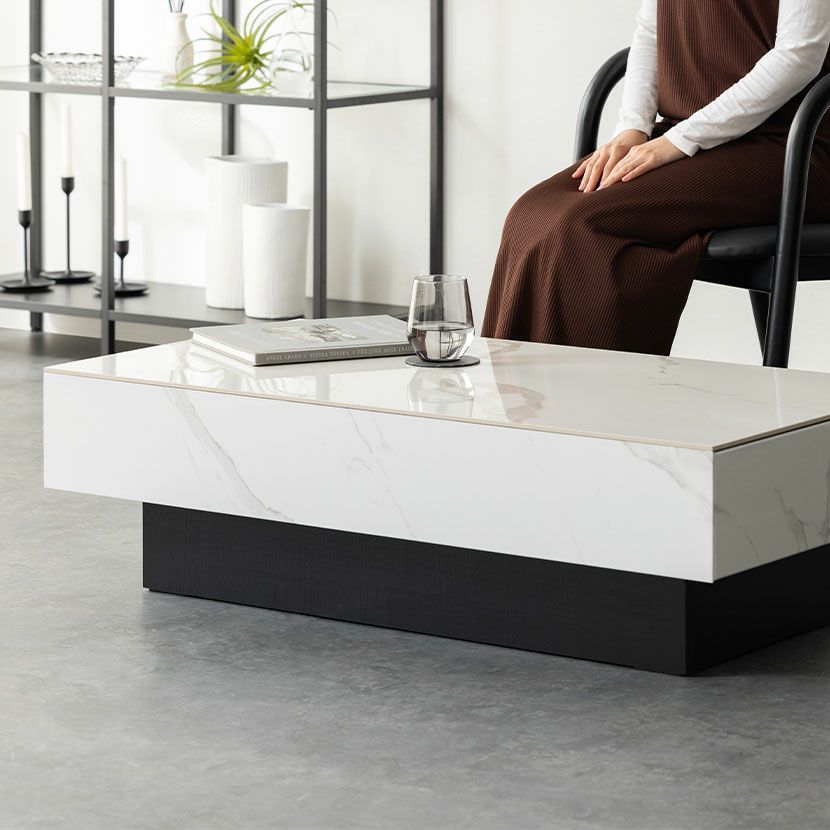 美品】 ローテーブル グレー 北欧 （幅105cm セラミック ローテーブル 
