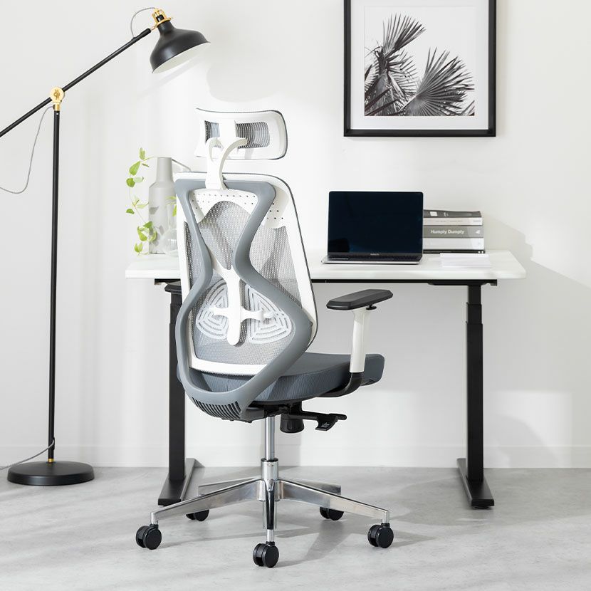 オフィスチェア YS-1 可動肘付き ヘッドレスト付き ランバーサポート モールドウレタン シンクロロッキング 人間工学 ゲーミングチェア メッシュ デスクチェア 椅子 ホワイト｜¥26,355の動画