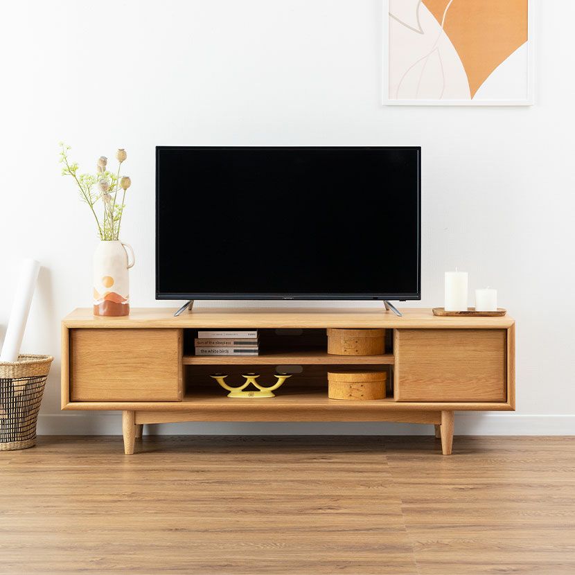 設置無料】幅150cm テレビボード 木製 天然木 ウォールナット 収納 棚 