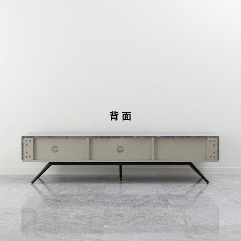 設置無料】幅165cm テレビボード 大理石柄 スチール脚 収納