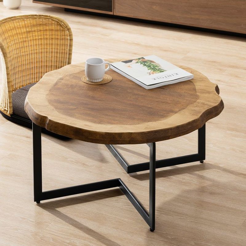 丸テーブル 天然木 無垢板 センターテーブル 北欧スタイル - センター 