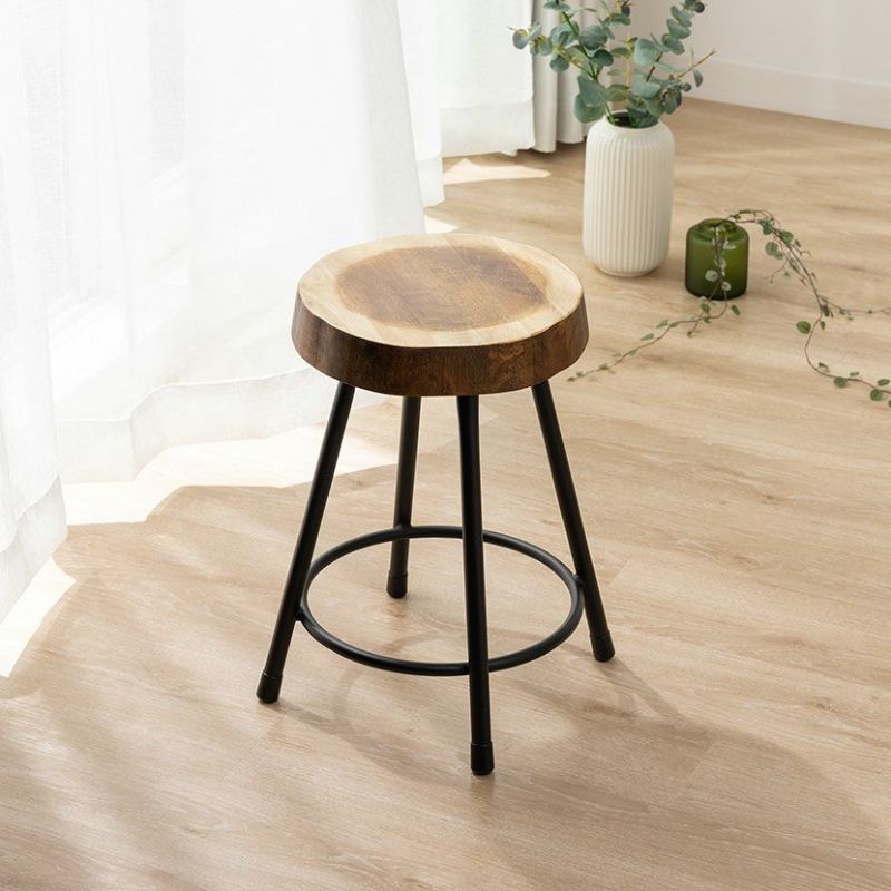 榎材スツール 高さ52cm 丸椅子 stool - 椅子、スツール、座椅子