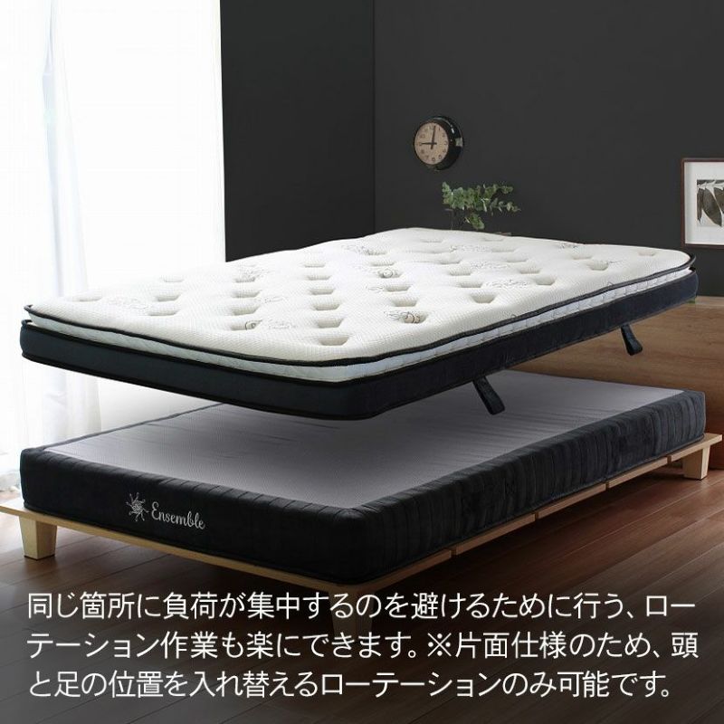 ダブル メモリーフォームマットレス ポケットコイル 低反発 体圧分散