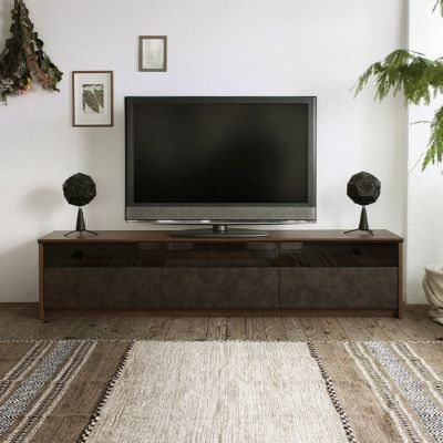 【設置無料】幅180cm テレビボード 石目調 引き出し 収納 ロータイプ 脚なし 日本製 国産 大川家具 テレビ台 ローボード ウォールナット ナチュラル リビング おしゃれ モダン