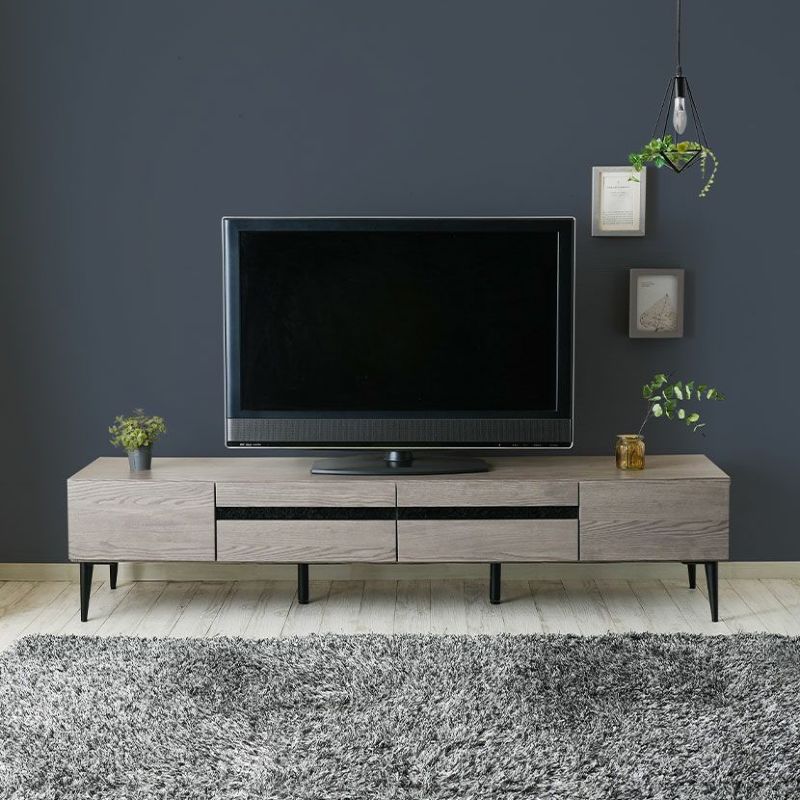 幅180cm テレビボード 引き出し フラップ扉 収納 脚付き アジャスター付き 木目調 日本製 国産 大川家具 テレビ台 ローボード リビング おしゃれ シンプル モダン | 暮らしのデザイン