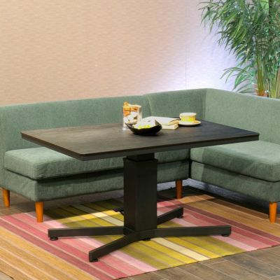 幅120cm セラミック 昇降テーブル アレット 大理石調 昇降式 高さ調節 テーブル リフティングテーブル ダイニングテーブル リビングテーブル ローテーブル モダン