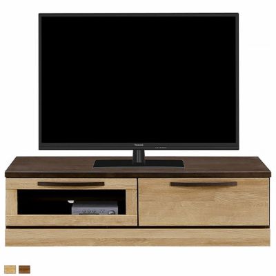 幅119.2cm テレビボード 木目調 引き出し フラップ扉 収納 ツートンカラー テレビ台 TV台 TVボード ローボード おしゃれ リビング シンプル ナチュラル 和モダン