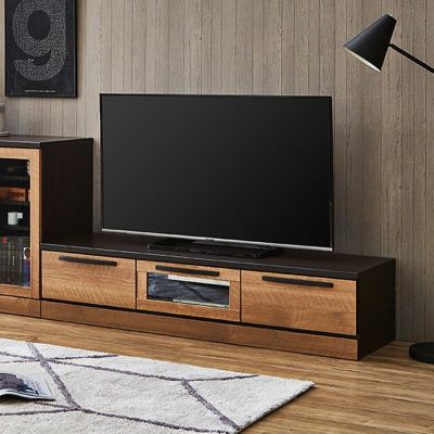 幅149.2cm テレビボード 木目調 引き出し フラップ扉 収納 ツートンカラー テレビ台 TV台 TVボード ローボード おしゃれ リビング シンプル ナチュラル 和モダン